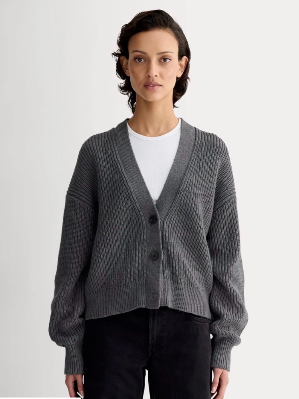 Everlane Boxy Cardigan in Everyday Cotton